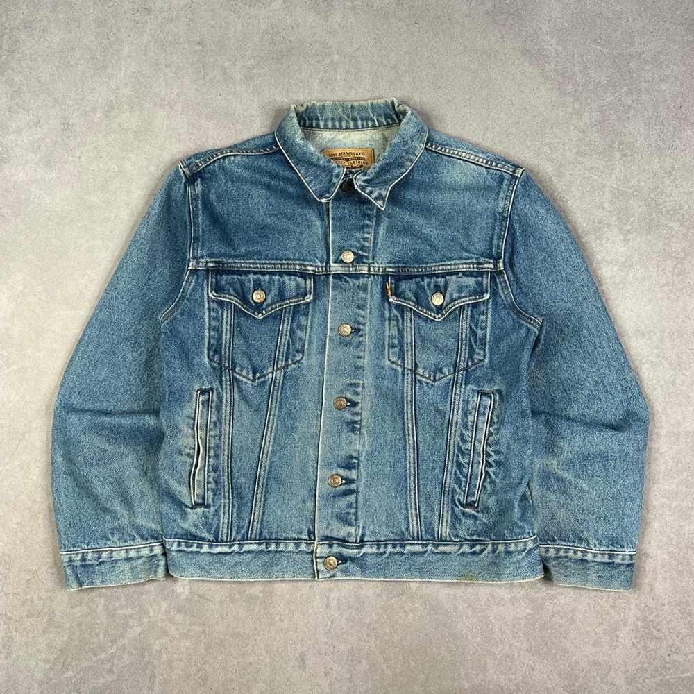 Vintage Levis Jean Jacket Orange Tab Denim